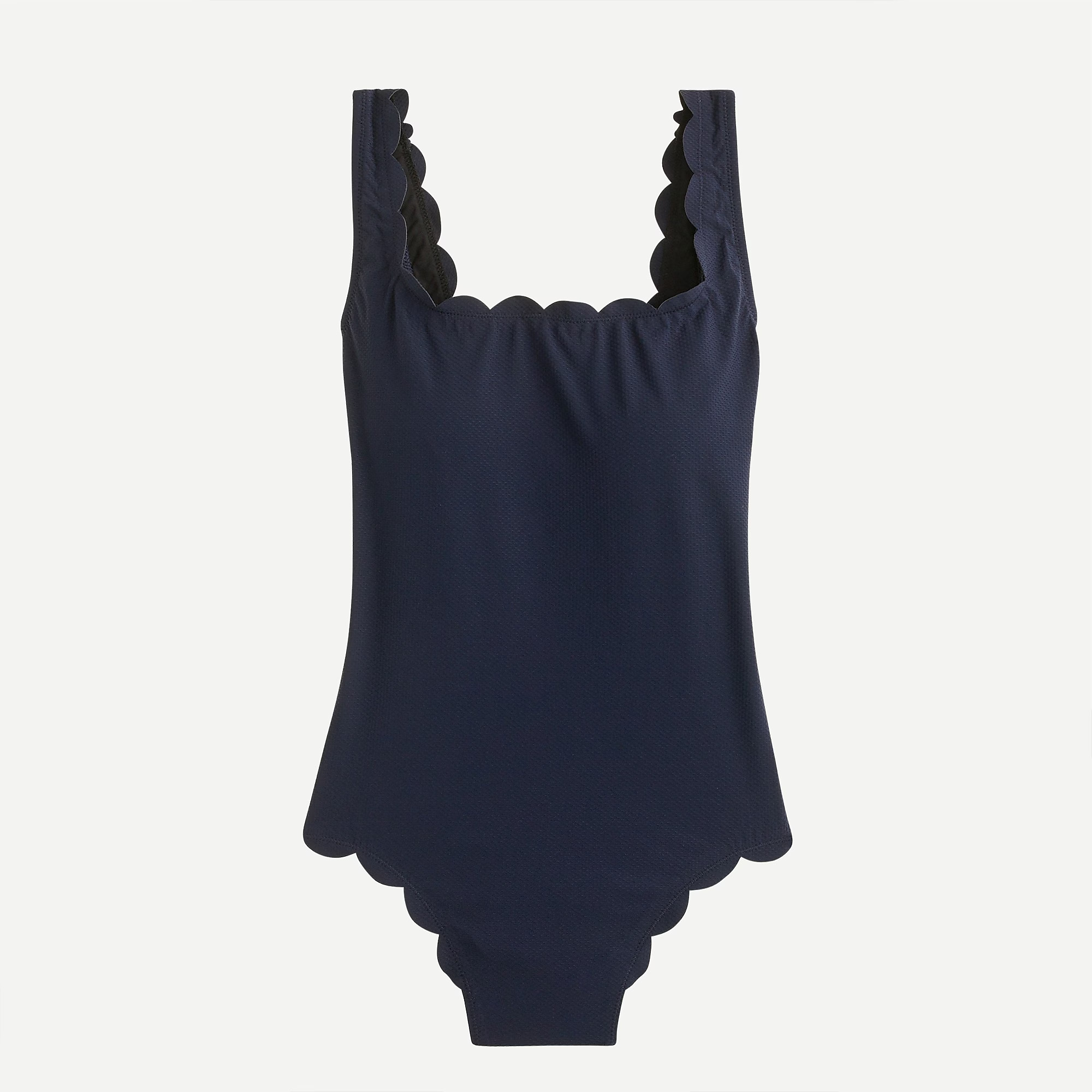 Scallop piqué scoopback one-piece | J. Crew US
