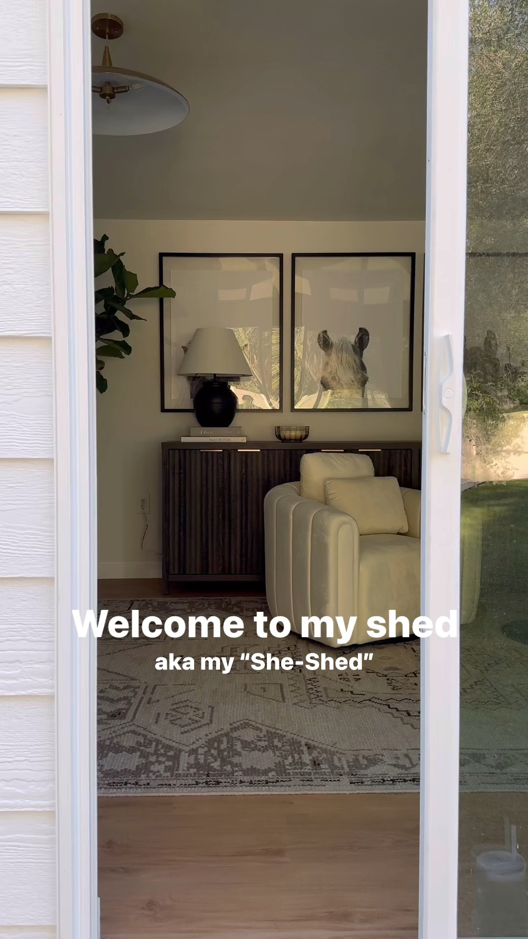 “she-shed” is officially done!! 

Plants: Lowe’s 

Linking everything here 🏠🤍

#LTKVideo #LTKxWayfair #LTKHome