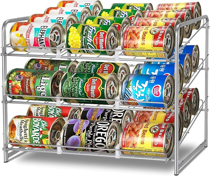 Simple Trending Can Rack Organizer, Stackable Can Storage Dispenser Holds up to 36 Cans for Kitch... | Amazon (US)
