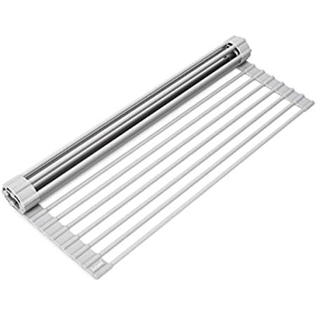 Kraus KRM-11LG Multipurpose Over Sink Roll-Up Dish Drying Rack, Light Grey | Amazon (US)