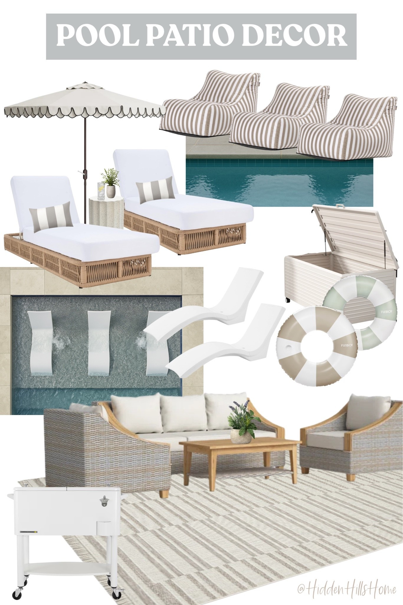 Outdoor pool deck decor ideas, outdoor furniture, patio furniture, pool accessories, pool storage, outdoor seasonal furniture

#LTKHome #LTKSaleAlert #LTKSeasonal