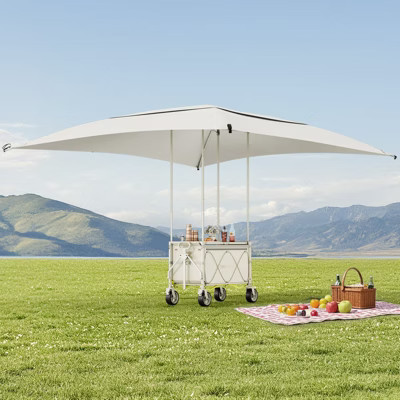 LIKEPAY Aluminnum Collapsble Foldable Utility Cart With Waterproof Canopy for Camping and Outdoor... | Target