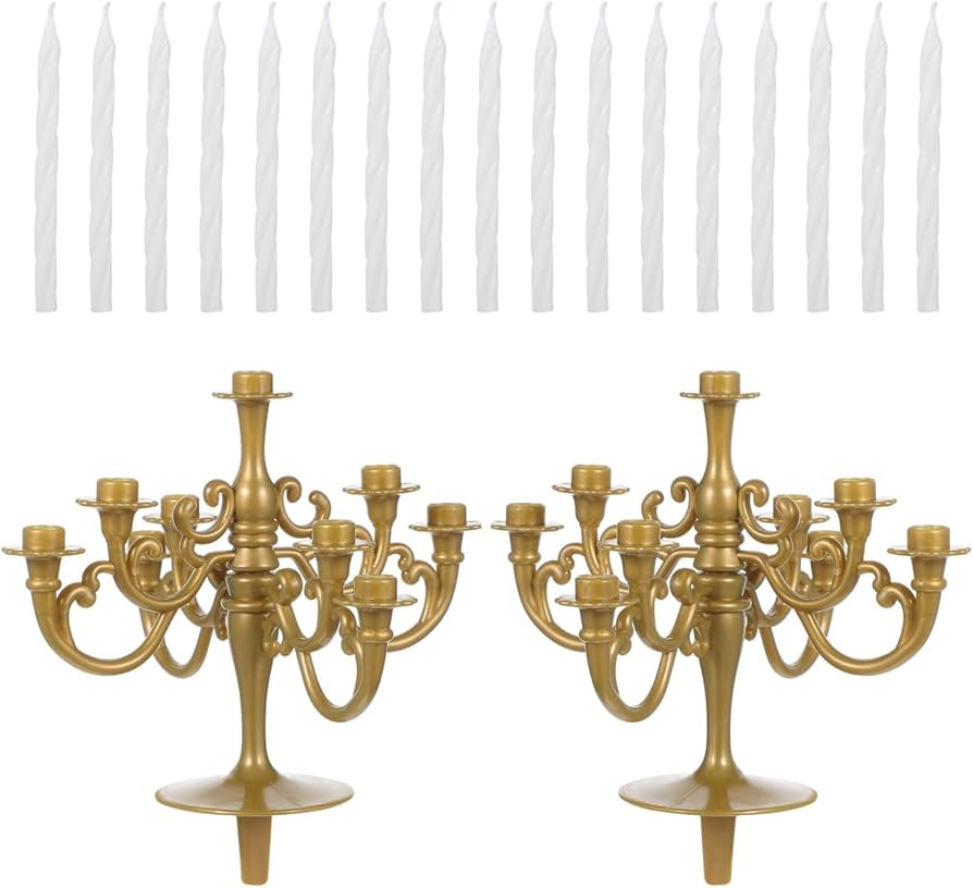 Abaodam 6pcs Stand Holders Church Festival Topper Style Cake Candles Party Decoration Tall Weddin... | Amazon (US)