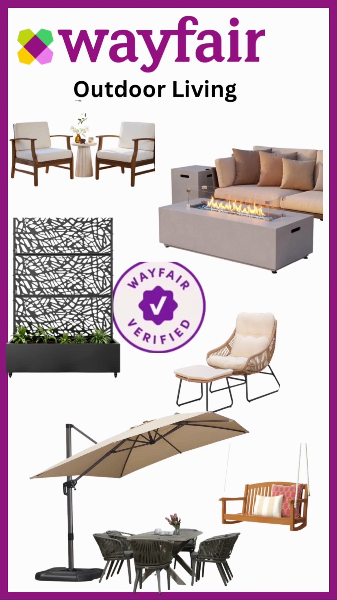 Your backyard deserves an upgrade.@ltk 

If you’ve been waiting to refresh your outdoor space, now is the time. I’m sharing my favorite Wayfair Verified outdoor living finds—from patio furniture and umbrellas to decor that instantly makes your backyard feel like a resort.

These are pieces I genuinely recommend for creating a beautiful, functional outdoor space this season. Shop my curated picks before the sale ends!

#Wayfair #WayfairVerified #WayfairPartner #OutdoorLiving #PatioInspo #BackyardGoals #OutdoorDecor #PatioFurniture #BackyardMakeover #HomeDecor #SummerLiving #OutdoorStyle #LTKHome #LTKCreator #LTKSaleAlert #HomeInspiration #OutdoorOasis #GardenInspo #BackyardDesign #HomeFinds