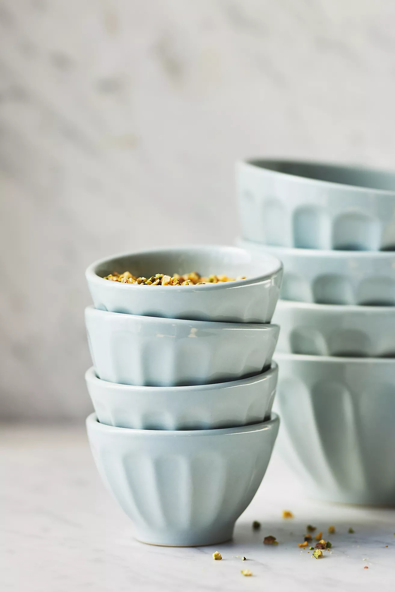 Amelie Latte Stoneware, Set of 4, Portuguese Mini Bowls | Anthropologie (US)