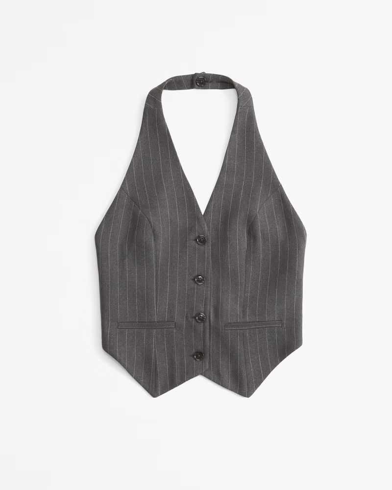 Women's The A&F Mara Tailored Halter Vest | Women's Tops | Abercrombie.com | Abercrombie & Fitch (US)