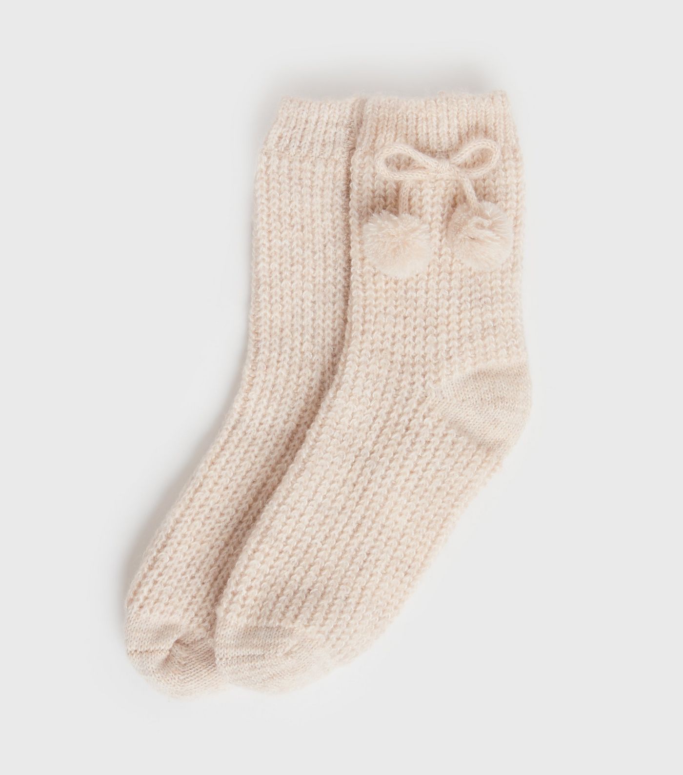 Cream Fluffy Pom Pom Bow Socks
						
						Add to Saved Items
						Remove from Saved Items | New Look (UK)