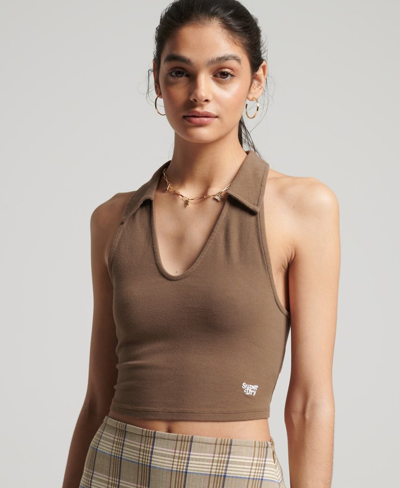 Vintage Collared Crop Top | Superdry (UK)