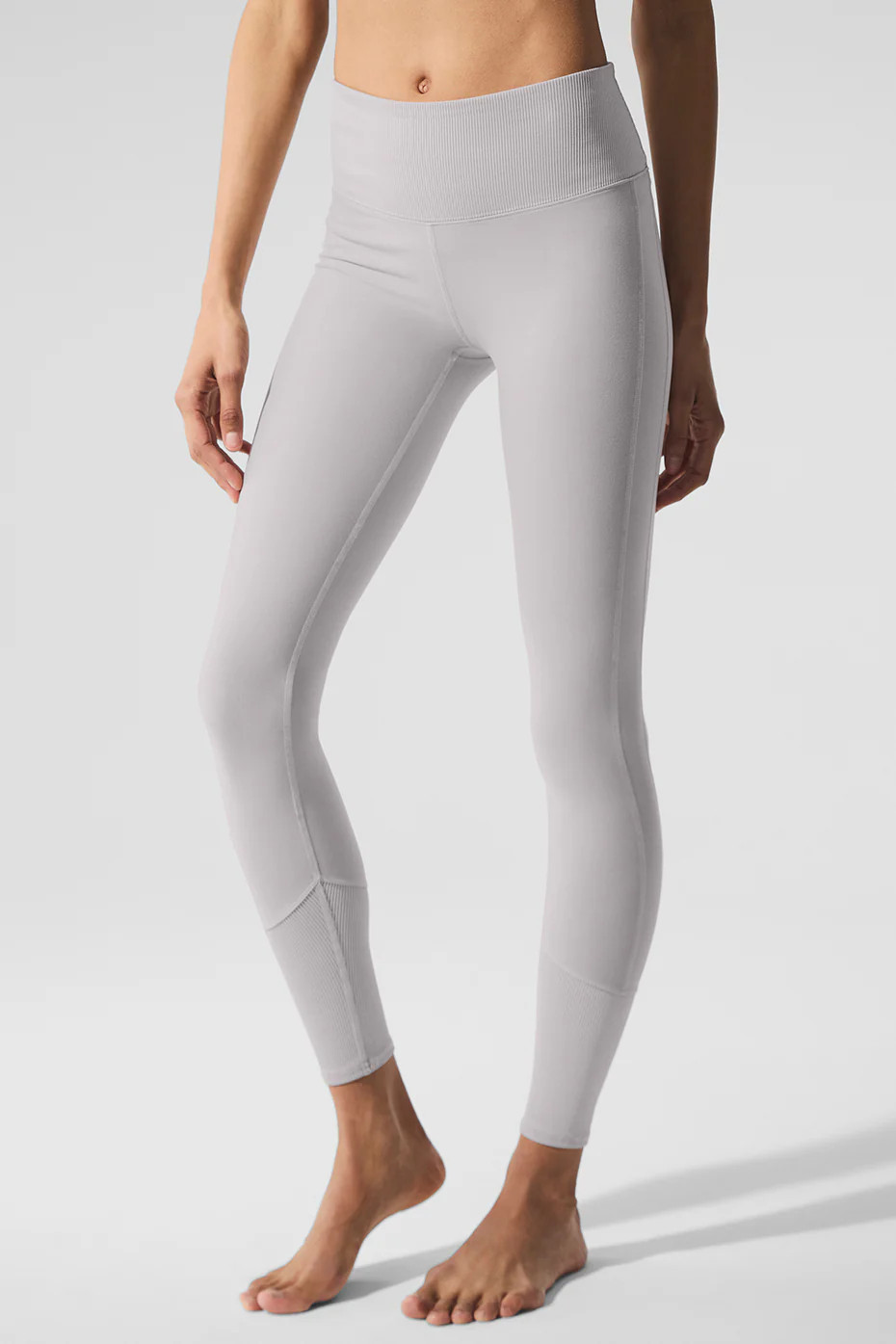 Washed Alosoft High-Waist Lounge Legging in Grey Sky Wash, Size: Medium | Alo Yoga (US)