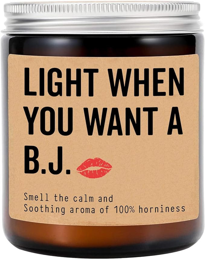 Light When You Want A B.J Candle - Funny Candle Gift for Couples - Gift for Horny Partner - Relat... | Amazon (US)