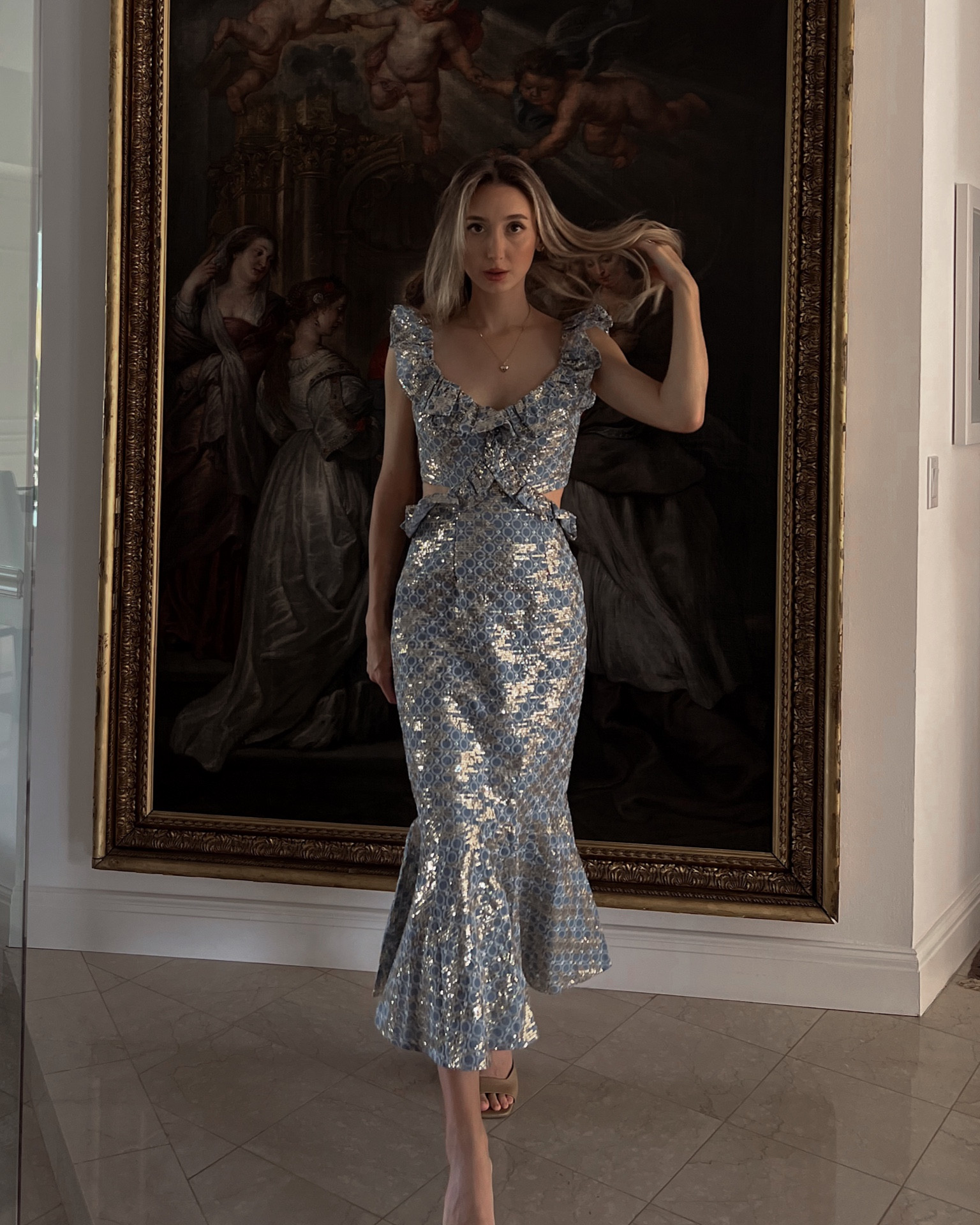 how to fix high slit dress SHERRI HILL - 56620 main image 0
