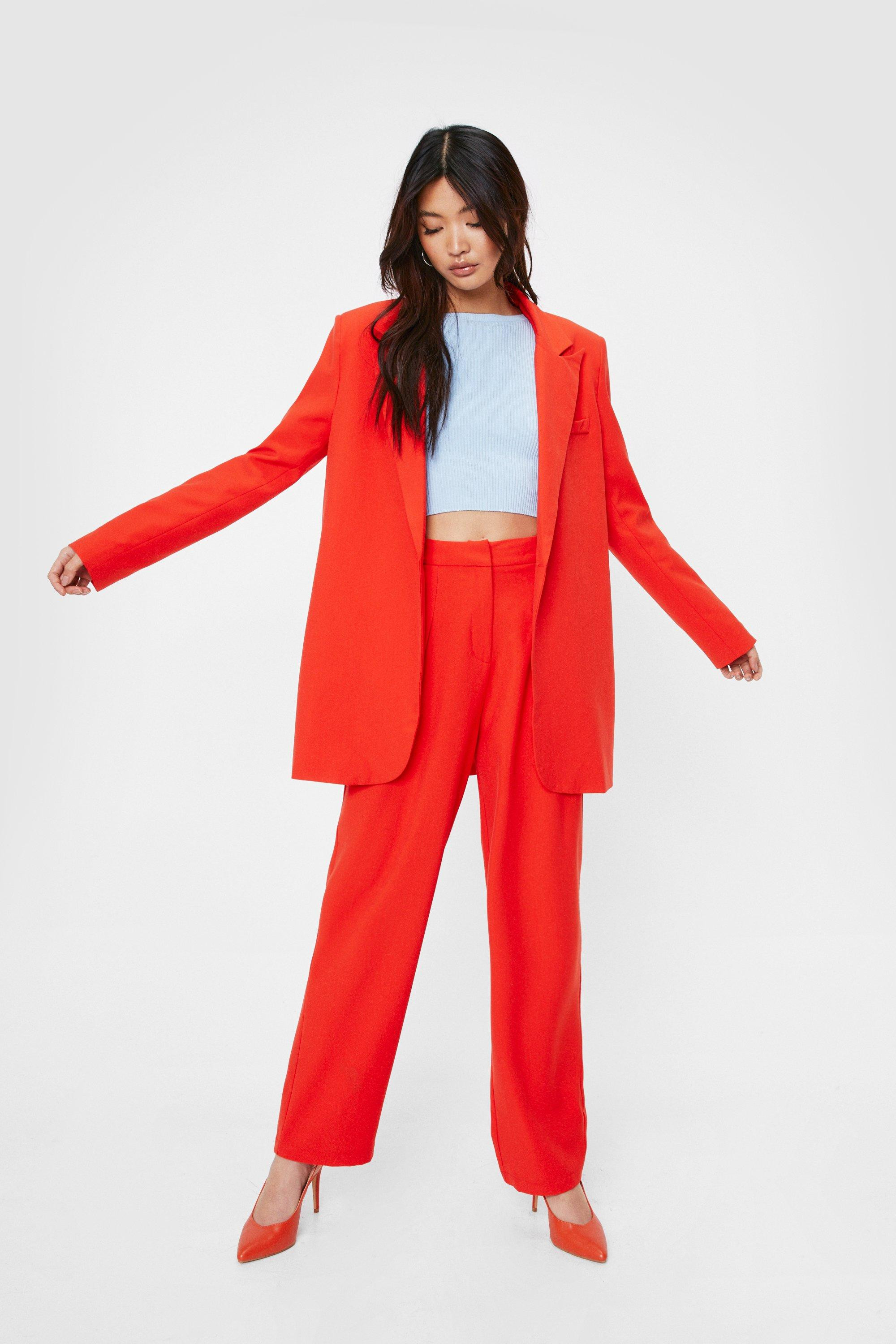 High Waisted Straight Leg Tailored Pants | Nasty Gal (US)