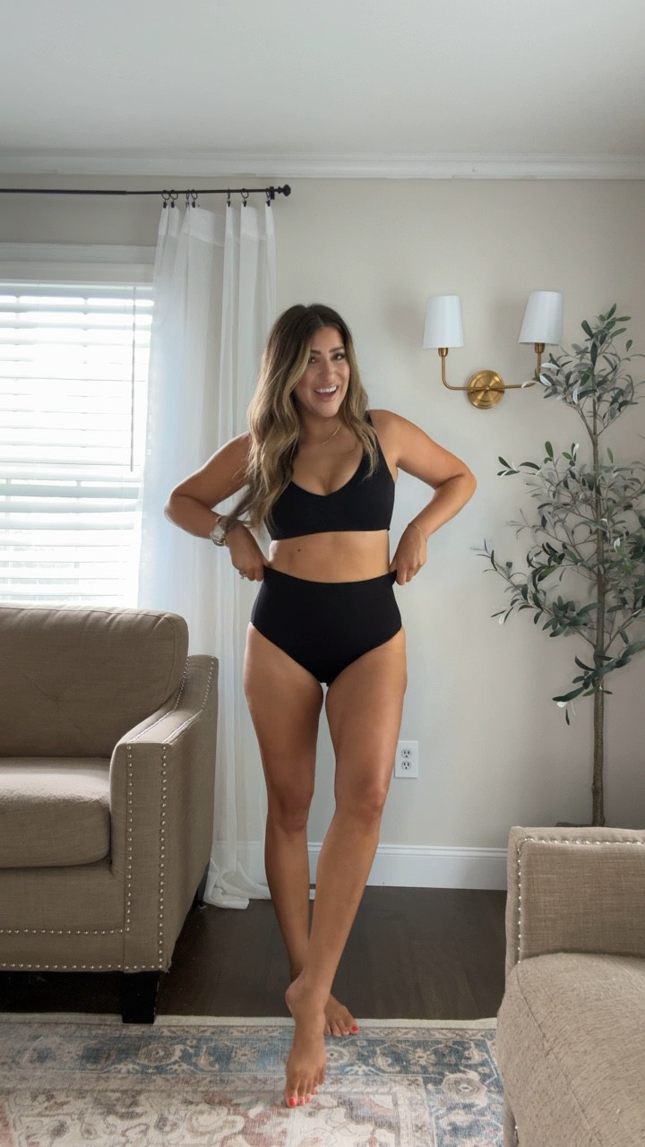Spanx swimwear. Obsessed! The girls are girlin! The swimsuit has such great texture and fits like a glove. Wearing med! Xx

#LTKFindsUnder100 #LTKSwim #LTKStyleTip