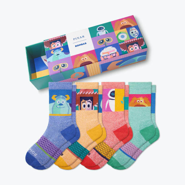 Youth Pixar | Bombas Calf Sock 4-Pack Gift Box | Bombas Socks