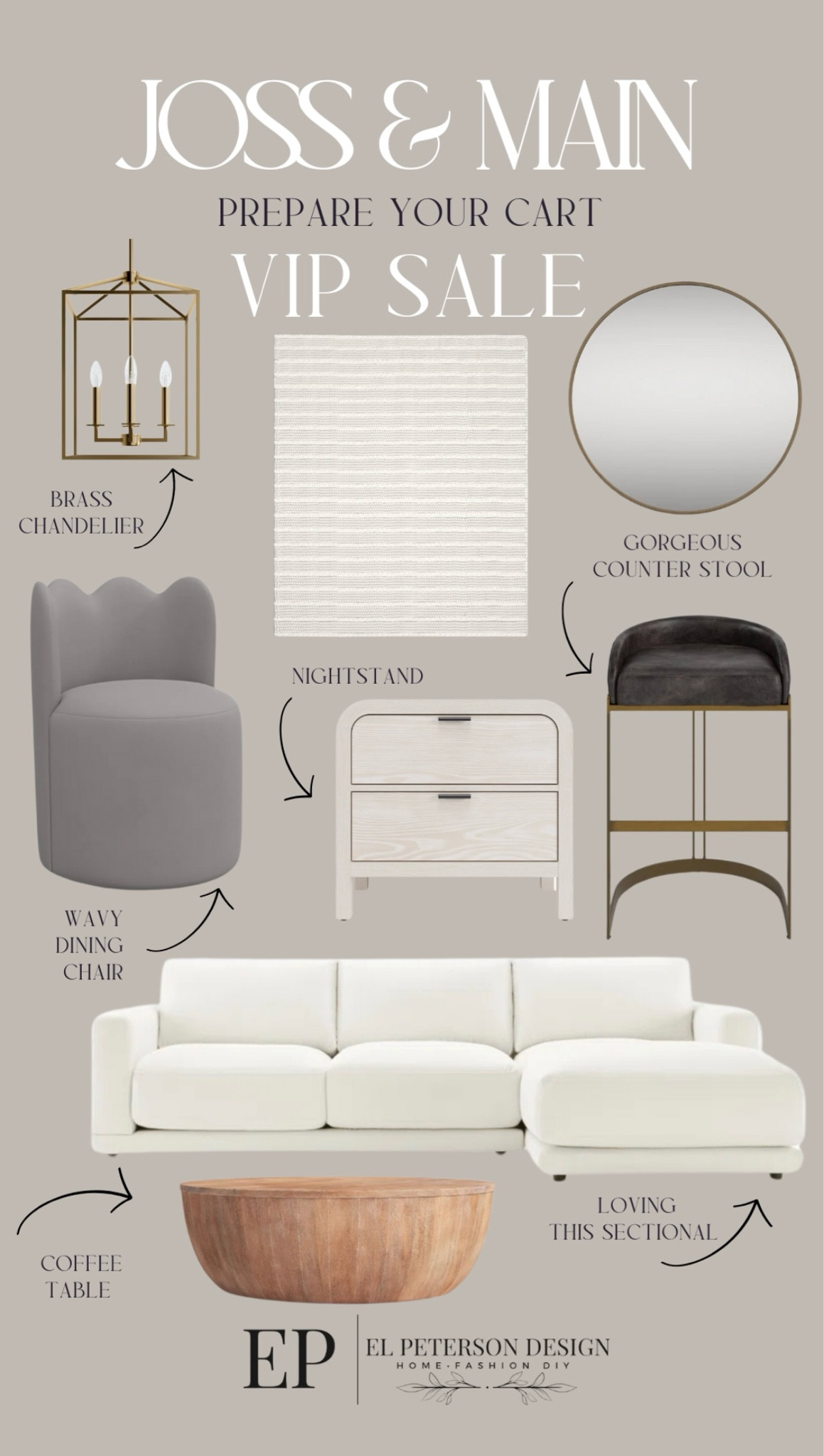 @jossandmain #jossandmain #jossandmainpartner
UP TO 70% OFF!!! Fast and Free Shipping!VIP sale 
Area rug
Pendant light
Mirror
Counter stool
Sectional 
Dining chair
Nightstand


#LTKSaleAlert #LTKHome