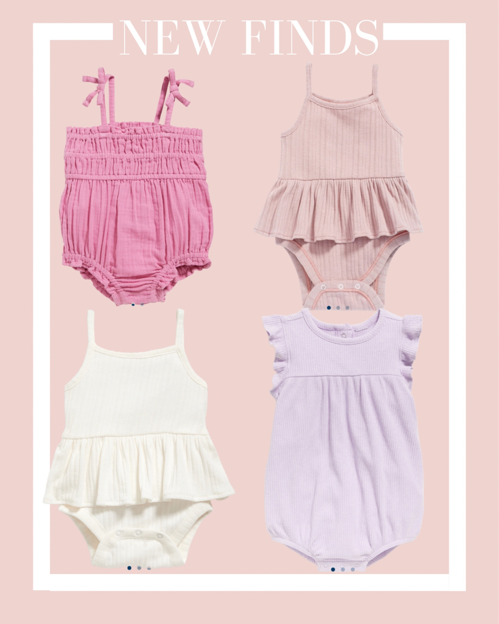 Baby girl outfits. Oldnavy. Newborn. Rompers 

#LTKunder50 #LTKbaby