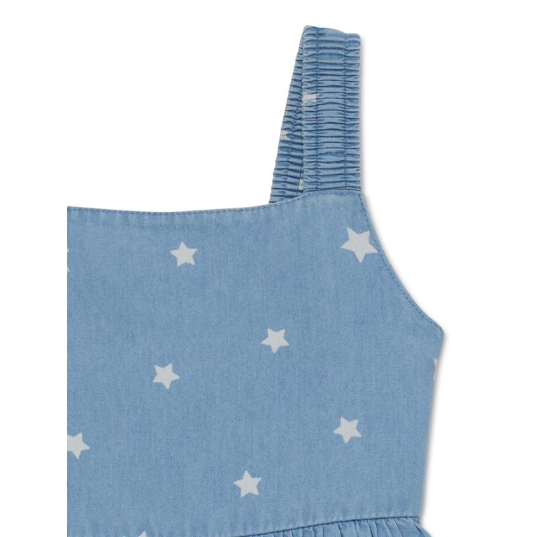 Wonder Nation Toddler Girl Ruffled Dress, Sizes 12M-5T - Walmart.com | Walmart (US)