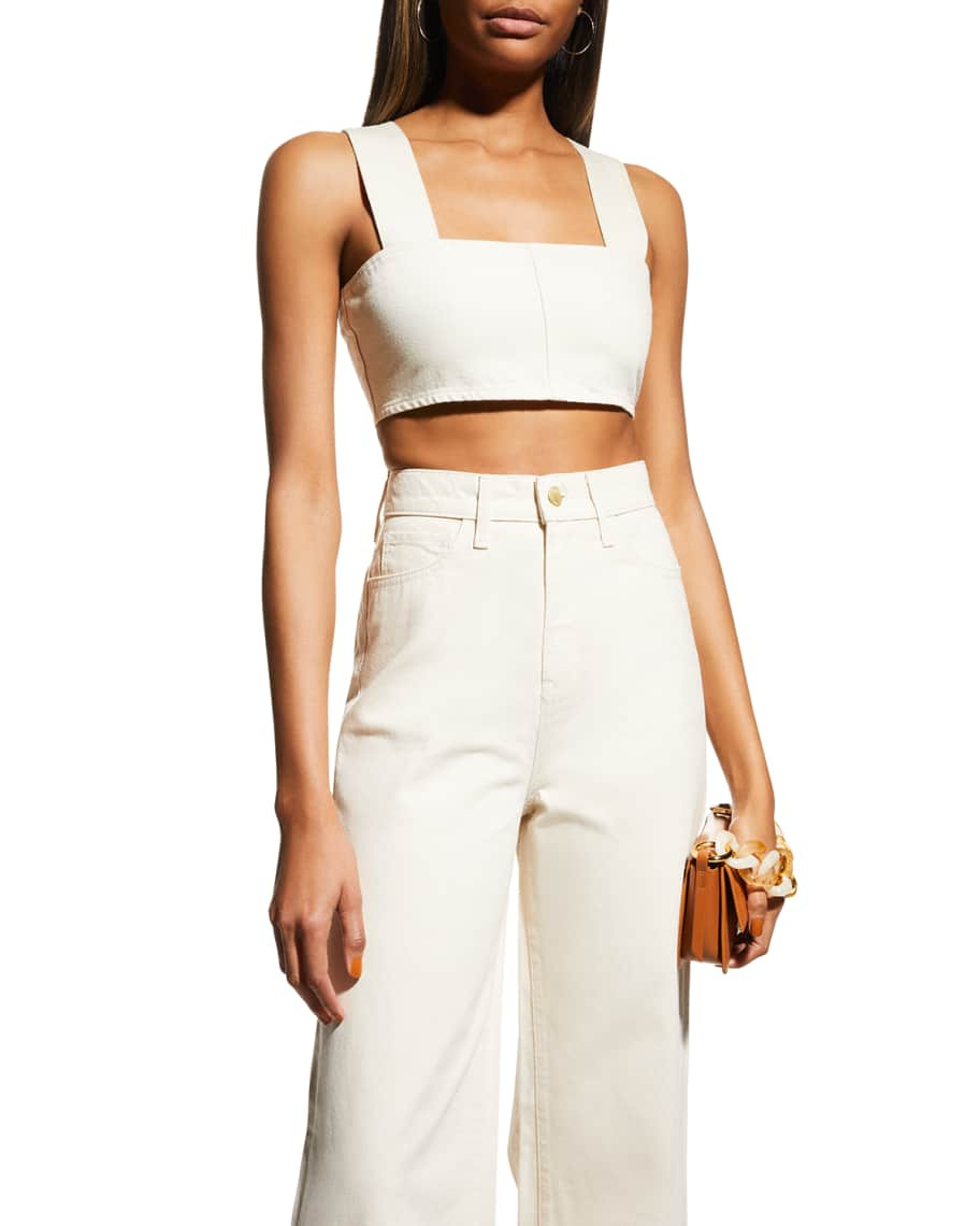 Triarchy Denim Crop Top | Neiman Marcus