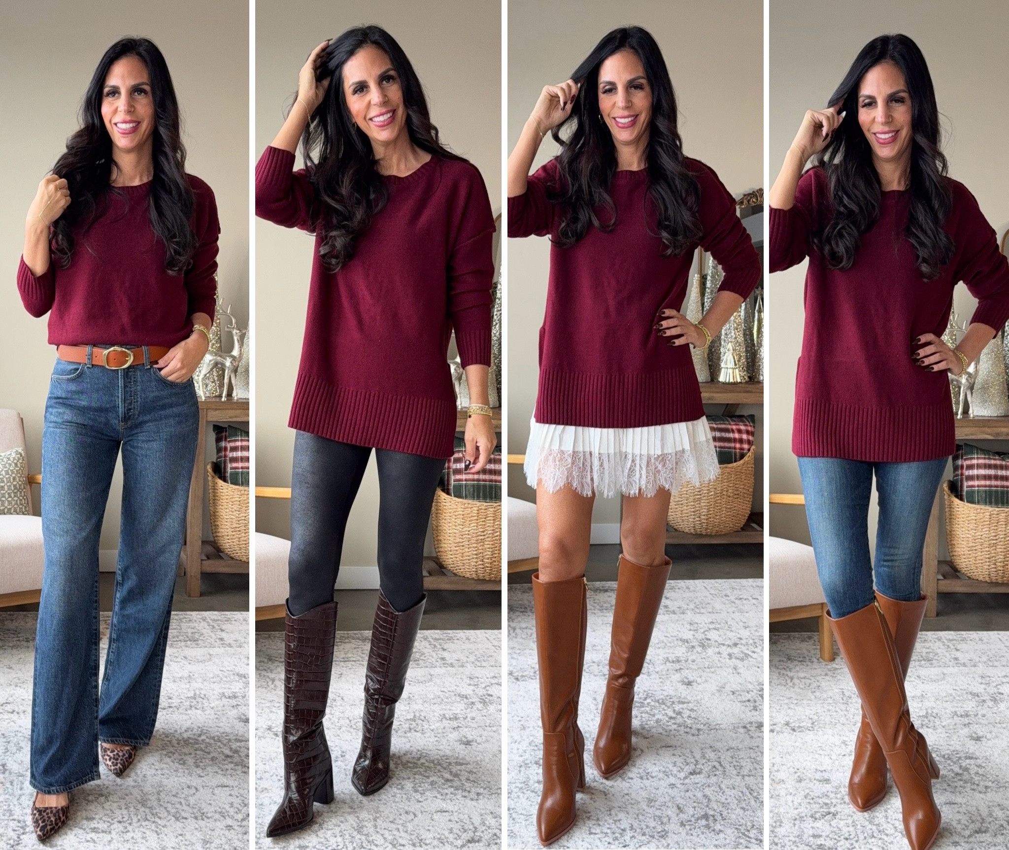 Amazon Early Black Friday Deals are here! 
Sweater- medium 
Jeans - size 26 
Skirt - small 
Faux leather leggings- small 

#LTKSaleAlert #LTKFindsUnder50 #LTKU