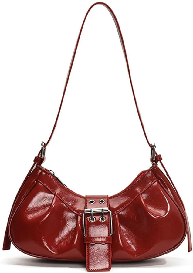 Y2K Shoulder Bag PU Leather Hobo Bags for Women, Small Cute Clutch Purses Going Out Top Handle Pu... | Amazon (US)