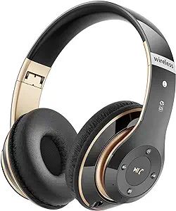 Bluetooth Headphones Over Ear, 6S Wireless Headphones Wired with 6 EQ Modes, 40 Hours Playtime Fo... | Amazon (US)