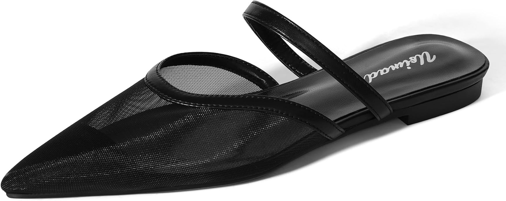 USIMAD Mesh Mule Flats for Women with Arch Support Pointed Toe Memory Foam Insole Casual Comforta... | Amazon (US)