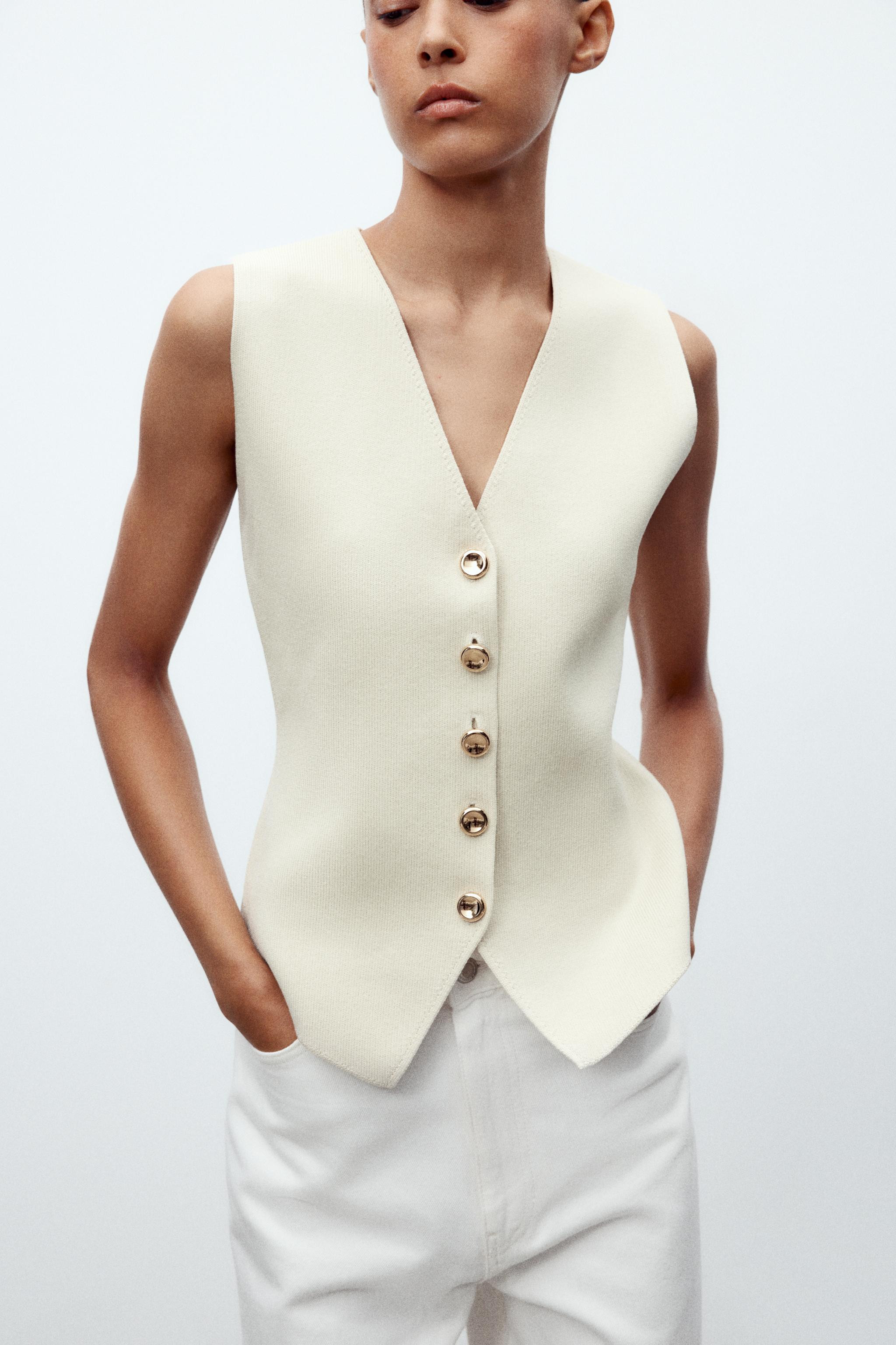 PLAIN KNIT VEST | Zara US
