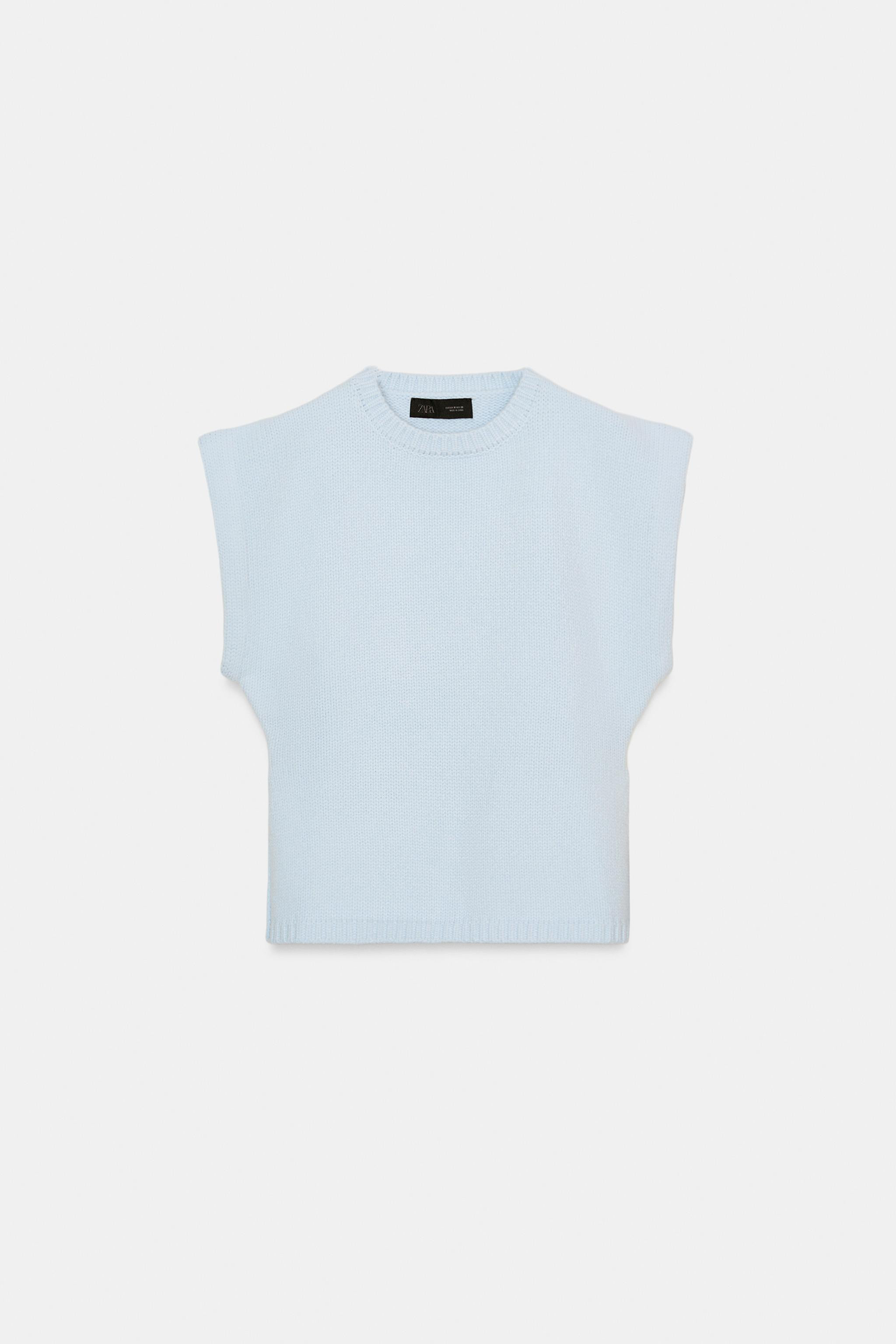 KNIT VEST WITH DEFINED SHOULDERS | Zara US