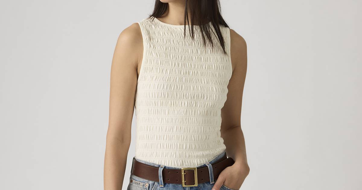 Bella Smocked Top - White | Levi's\u00ae US | Levi's US