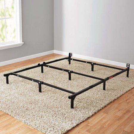 Mainstays 7" Adjustable Bed Frame, Black Steel | Walmart (US)