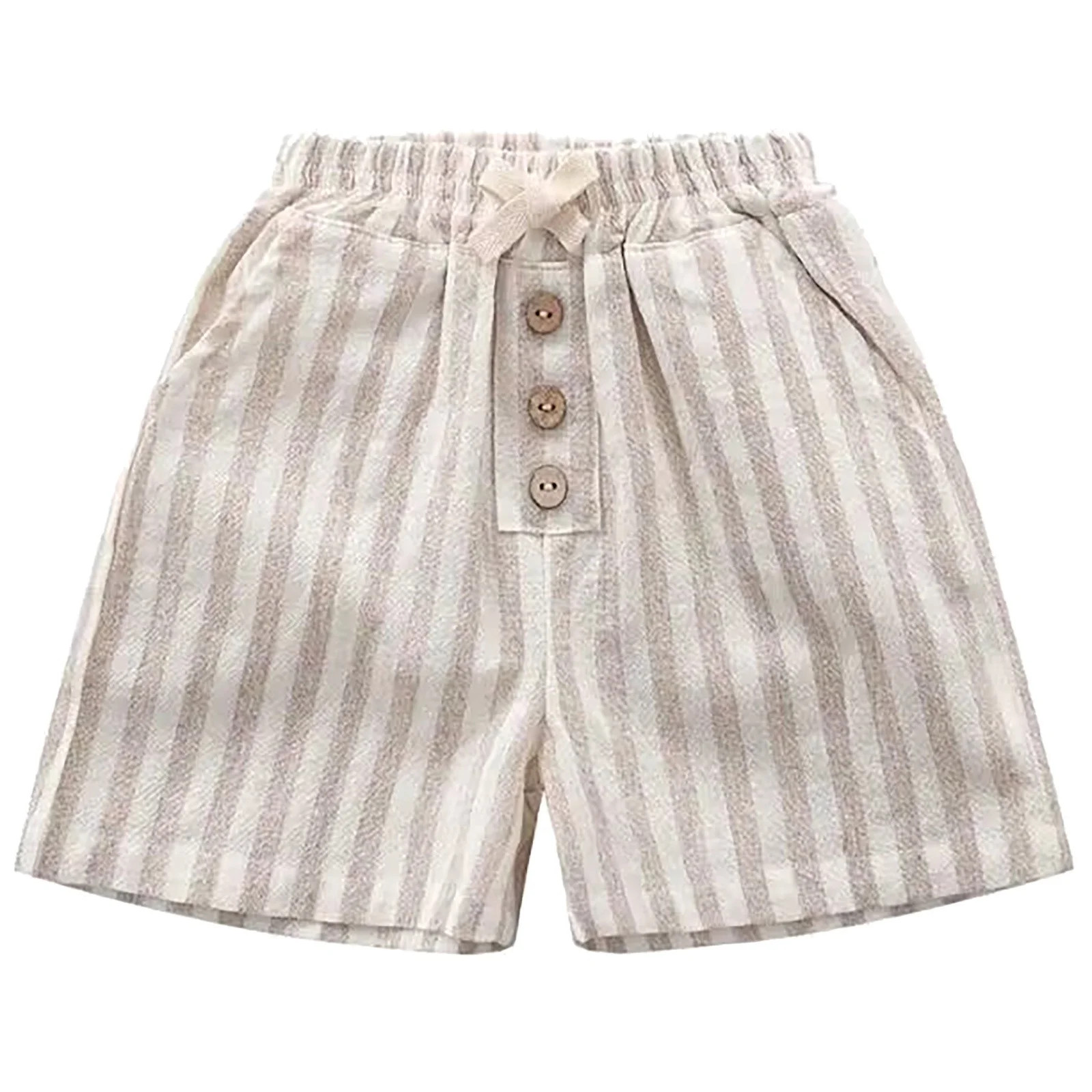 Tiijoy Toddler Boys Striped Shorts Summer Casual Cotton Shorts with Pockets, Sizes 6M-5T | Walmart (US)