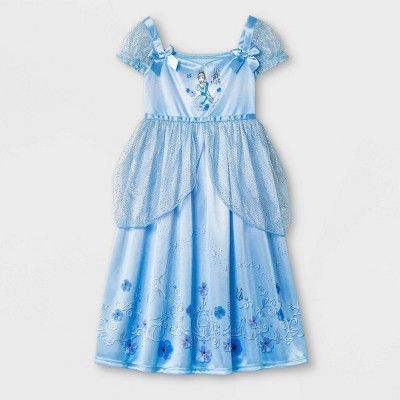 Toddler Girls' Cinderella Fantasy NightGown - Blue | Target