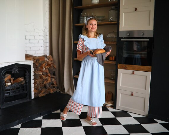 Apron for women Washed linen apron dress Womens baking apron | Etsy | Etsy (US)
