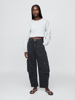 Mid Rise Barrel Cargo Pants | Gap (US)