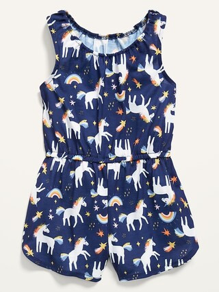 Unisex Sleeveless Cinched-Waist Pajama Romper for Toddler | Old Navy (US)