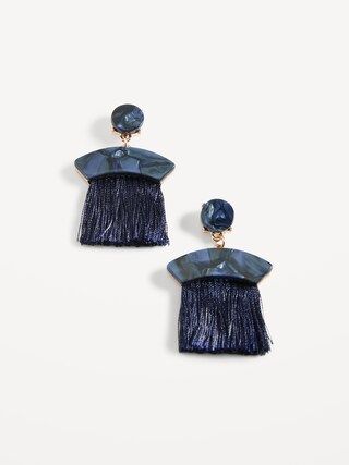 Blue Shell Tassel Chandelier Earrings for Women | Old Navy (US)