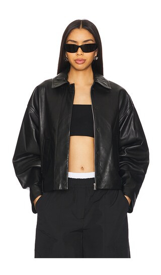 Everli Cropped Jacket in Black | Revolve Clothing (Global)