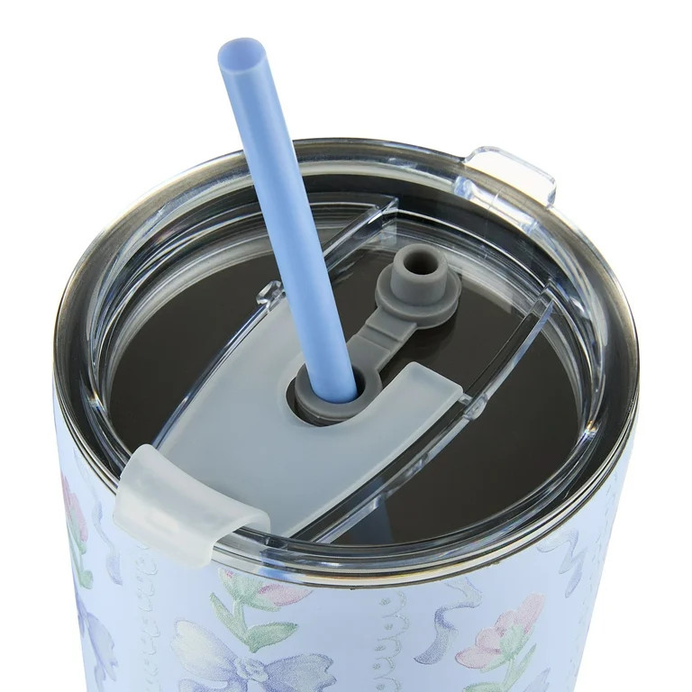 Stainless Steel Tumbler, Blue Bow, 32 fl oz, Valentine's Day by Way To Celebrate | Walmart (US)