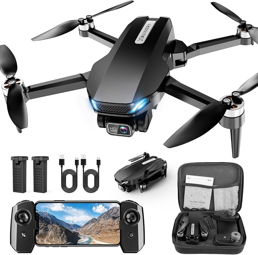 Drone with Camera, 2K HD FPV Drone with Brushless Motor, Altitude Hold, Gesture Selfie, One Key T... | Amazon (US)