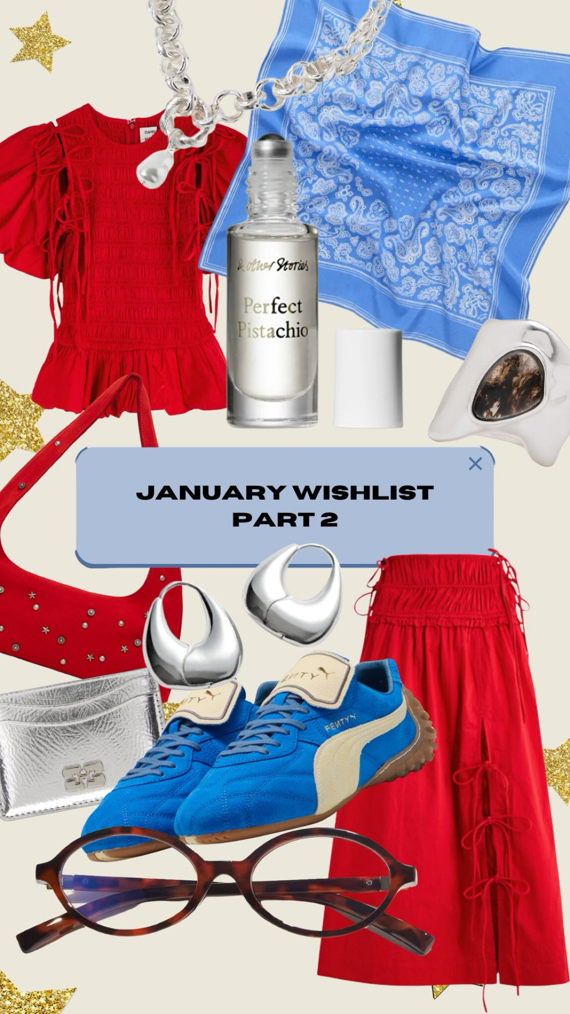 ❤️ January Wishlist Part 2 ❤️ - valentines gifts, Damson Madder, red skirt, red top, pistachio perfume, puma sneakers, Ganni and more! #redoutfit #valentines #wintershoes #silverring #perfume 

#LTKgiftguide #LTKwedding #LTKFashionMonth
