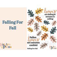 Falling For Fall Planner Stickers | Physical Stickers | Etsy (US)