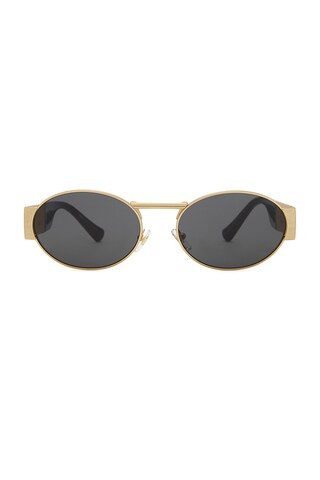 Round Sunglasses in Pale Gold | Revolve Clothing (Global)