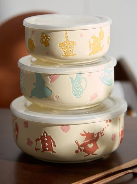 Disney Alice in Wonderland Colorful Silhouettes Bowl & Lid Set - BoxLunch Exclusive | BoxLunch | BoxLunch