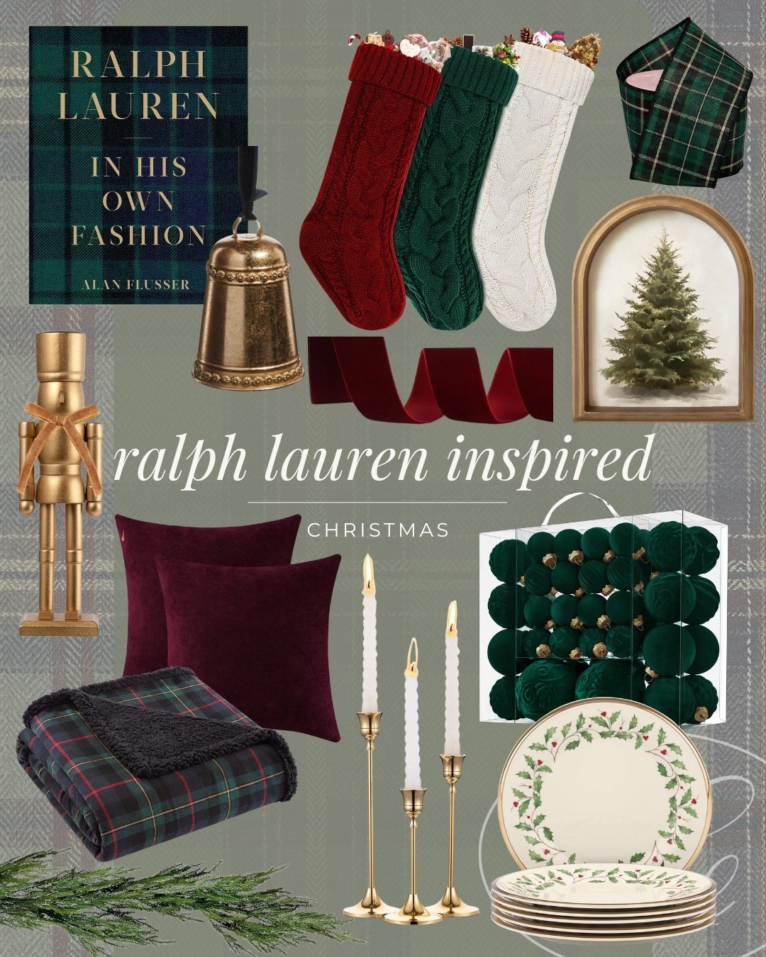 You can have a Ralph Lauren Christmas without the price tag! These Christmas home decor items are all from Amazon and under $100! I’m loving the coffee table book, tartan plaid ribbon, knit stockings for the holiday season! 

#LTKSeasonal #LTKFindsUnder100 #LTKHoliday