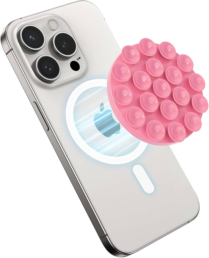 omee Magnetic Suction Cup Phone Mount, Silicone Suction Phone Case Stand for iPhone 15/14/13/12 S... | Amazon (US)