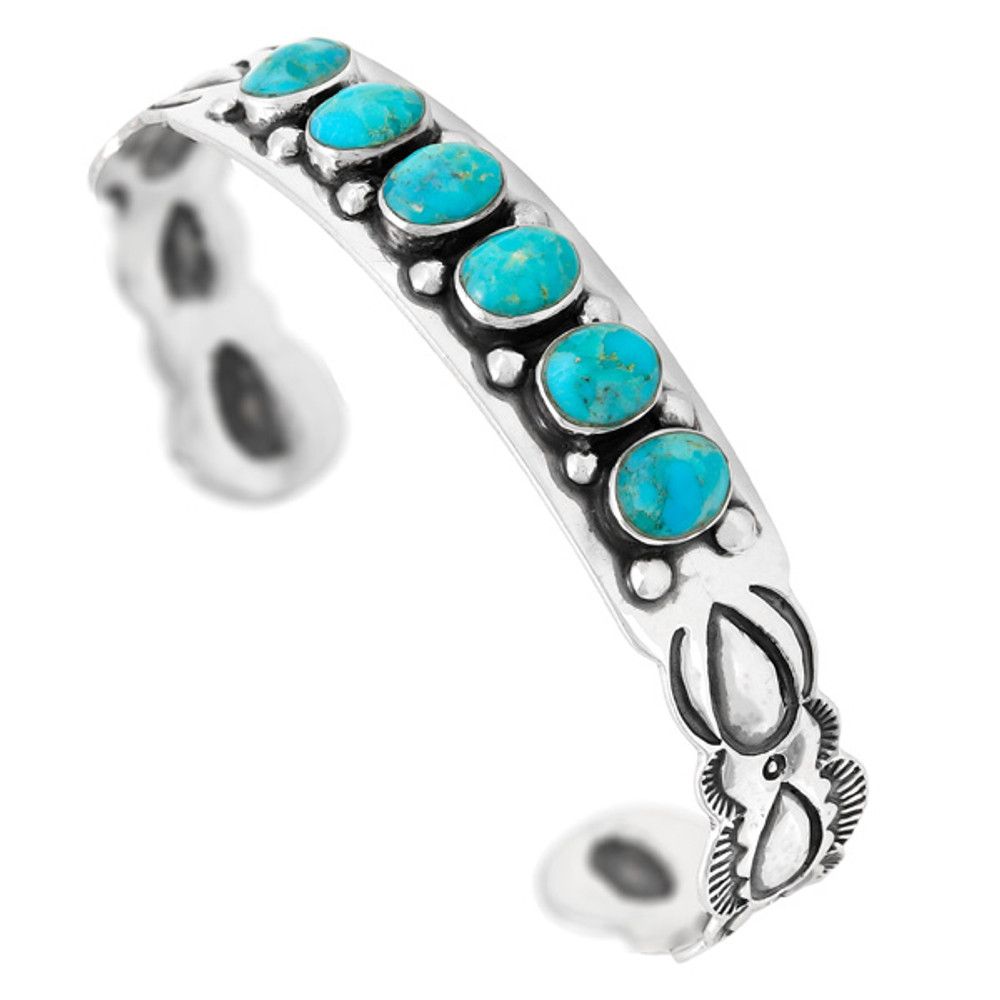 Turquoise Bracelet Sterling Silver B5574-C75 | TURQUOISE NETWORK