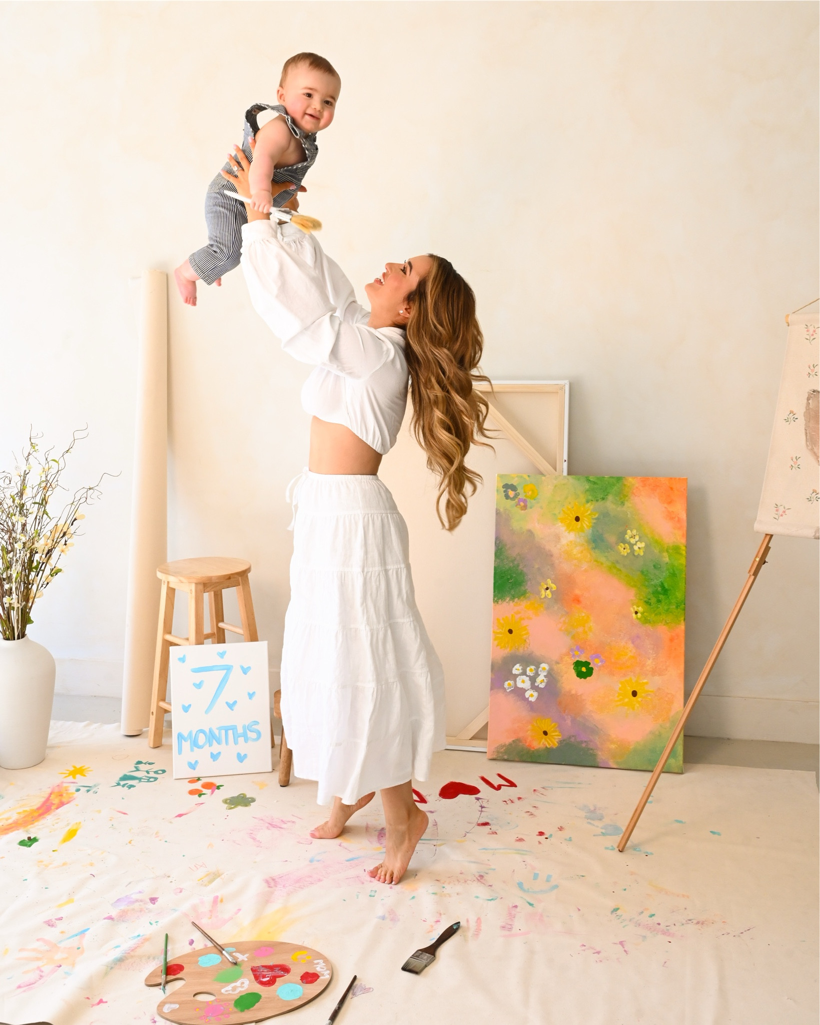 7 months pictures 🎨 top is from house of CB years ago but I linked a similar one. Skirt is aritzia size XS 🫶🏼

#LTKmomlife #LTKKids #LTKPetite