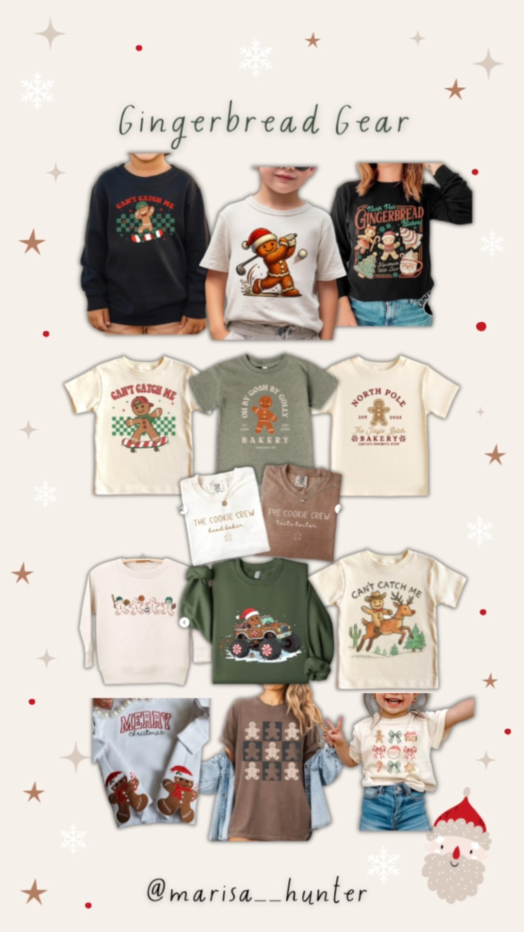 Gingerbread gear 🍪

Christmas shirt holiday sweatshirt school theme week shirts gingerbread man holiday shirts for boys monster truck skateboarding golf cowboy baseball sports

#LTKmomlife #LTKHoliday #LTKKids