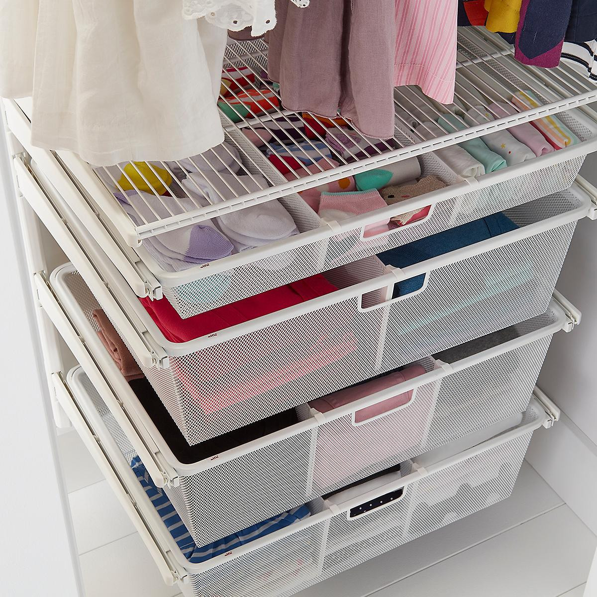 Elfa Classic 2' Closet with Door & Wall Rack | The Container Store