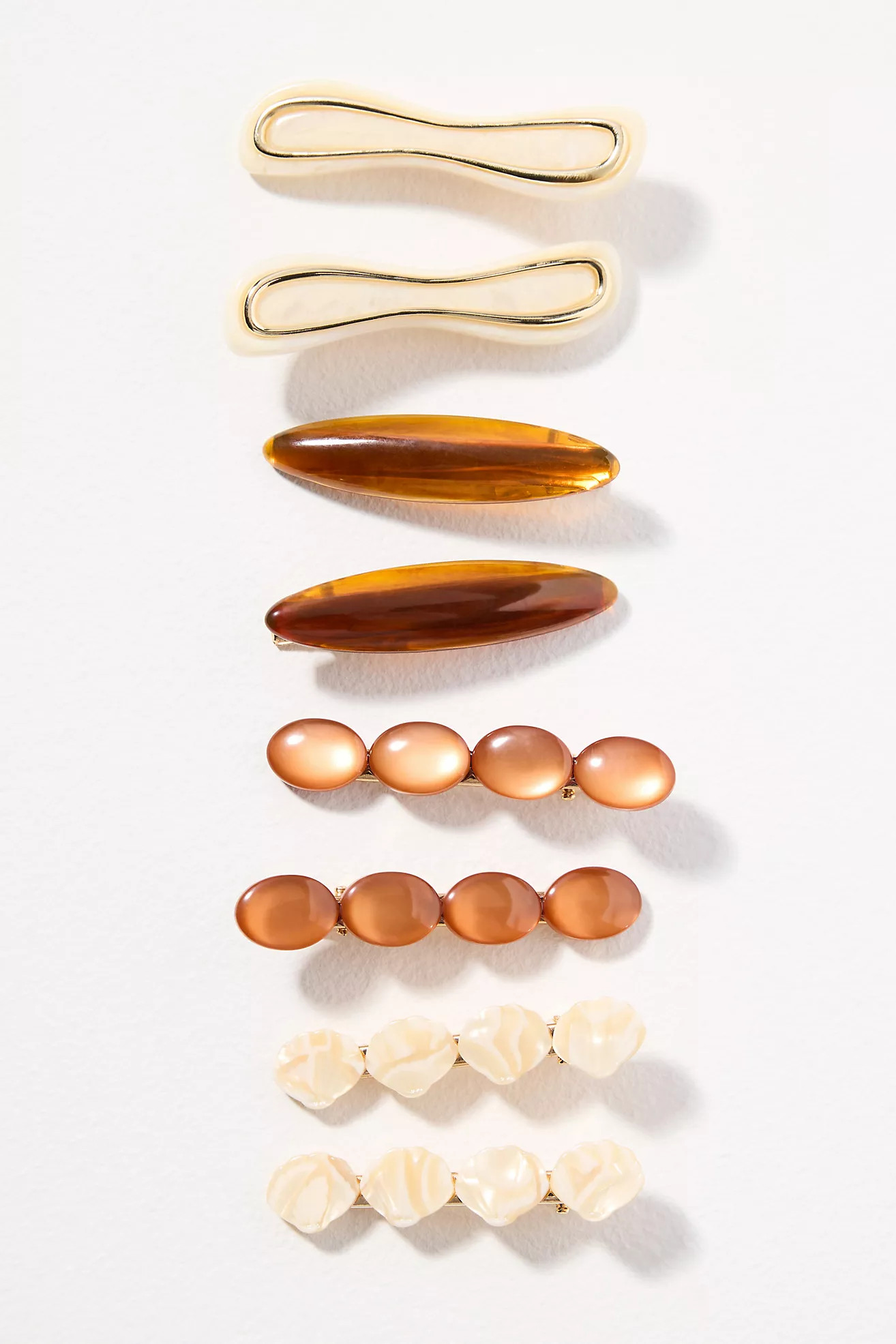 By Anthropologie Mixed Shape Barrettes, Set of 8 | Anthropologie (US)